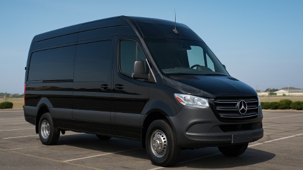 Exterior of Westminster Party Bus Company's 14 Passenger Sprinter Limousine in Centennial