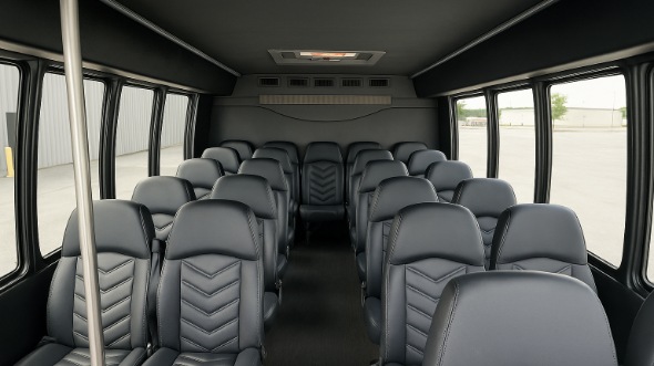 Interior of Westminster Party Bus Company's 28 Passenger Minibus in Westminster