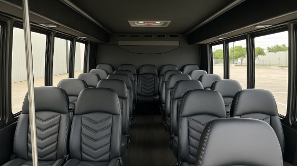 Interior of Westminster Party Bus Company's 30 Passenger Minibus in Westminster