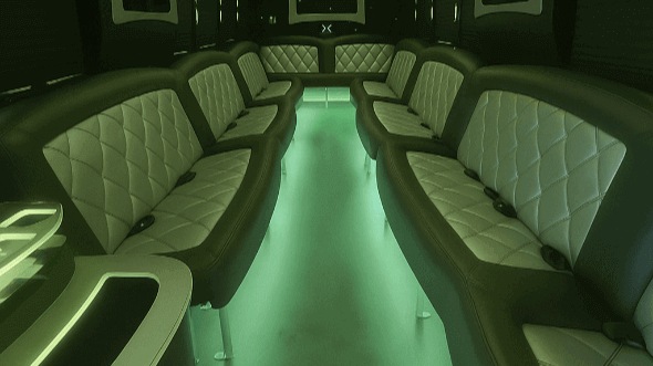 Interior of Westminster Party Bus Company's 40 Passenger Party Bus in Boulder