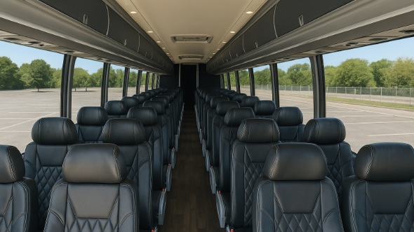 Interior of Westminster Party Bus Company's 47 Passenger Charter Bus in Westminster