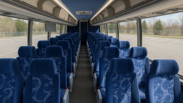 Interior of Westminster Party Bus Company's 48 Passenger Charter Bus in Westminster