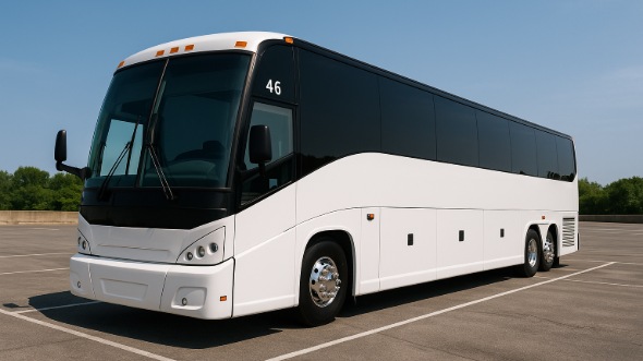 Exterior of Westminster Party Bus Company's 50 Passenger Party Bus in Centennial