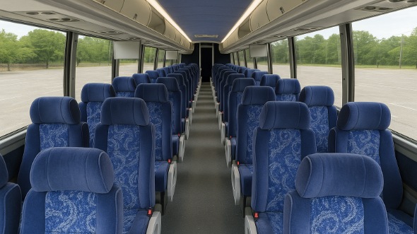 Interior of Westminster Party Bus Company's ADA Charter Bus in Westminster
