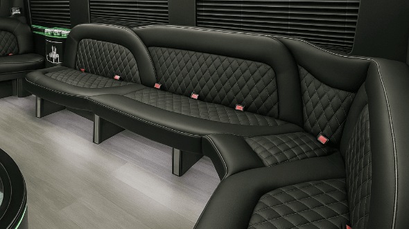 westminster 15 passenger party bus interior